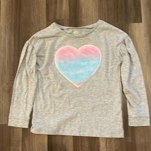 Girls long sleeve heart shirt